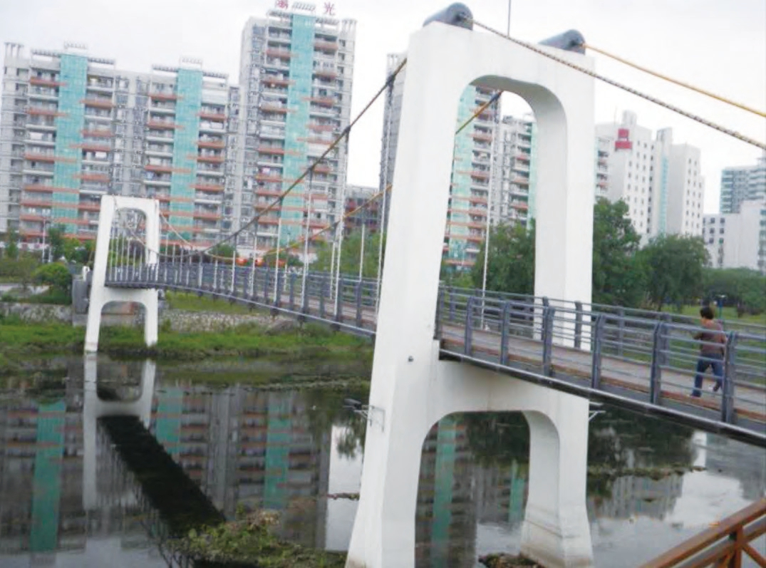 宜春夷陵區(qū)河新公園懸索橋